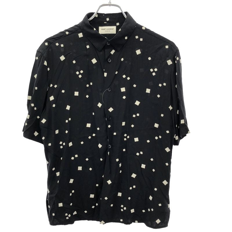 Saint Laurent Paris 19 SS Square a Dos Dot Short Sleeveless Rayon Shirt