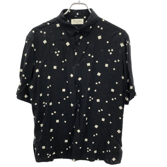 Saint Laurent Paris 19 SS Square a Dos Dot Short Sleeveless Rayon Shirt