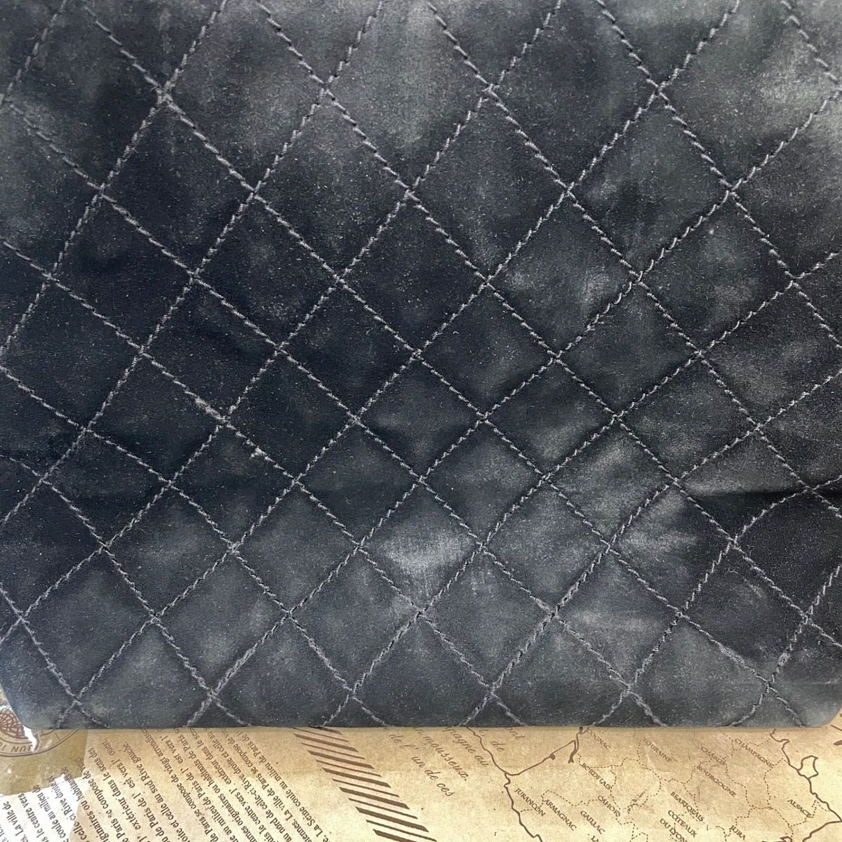 Chanel Quilted Suede Hand Bag Turnlock Black — view 15