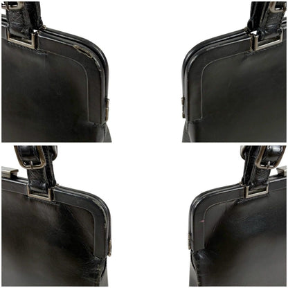 Prada Purse Top Handle Handbag Leather Black Nero — view 5