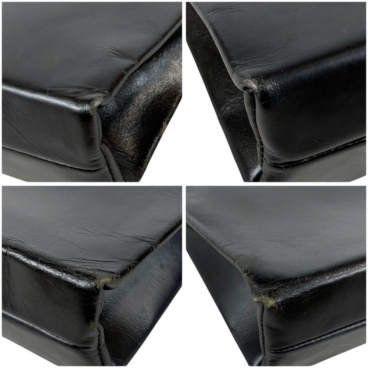 Prada Purse Top Handle Handbag Leather Black Nero — view 6