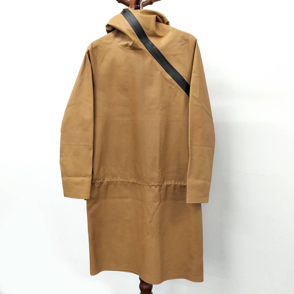 Bottega Veneta Drawstring Coat 'caramel' Spring Limited Edition Leather Cotton