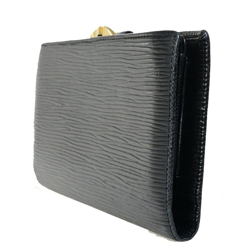 Louis Vuitton Wallet Folded Long Continental Viennois Epi Black M63252 05fb089