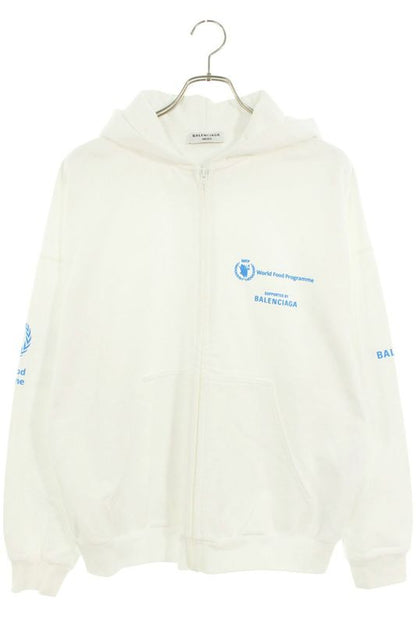 Balenciaga 674728 Tmvl1 WFP Print Zip Up Hoodie Men's 1