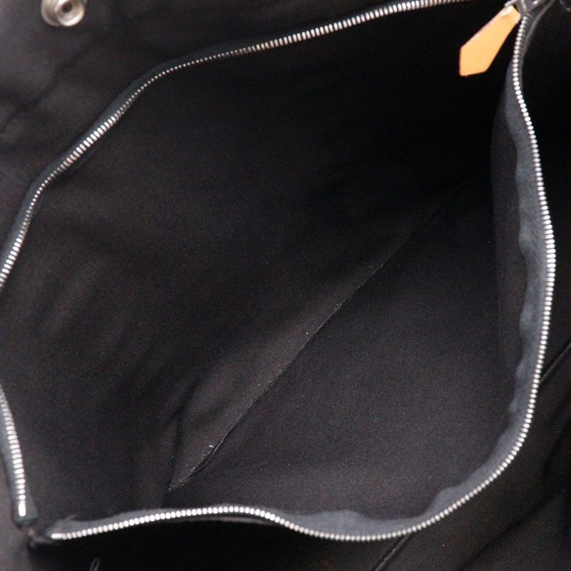 Hermes Fourre Tout MM Tote Bag Cotton Canvas Black Unisex Handbag