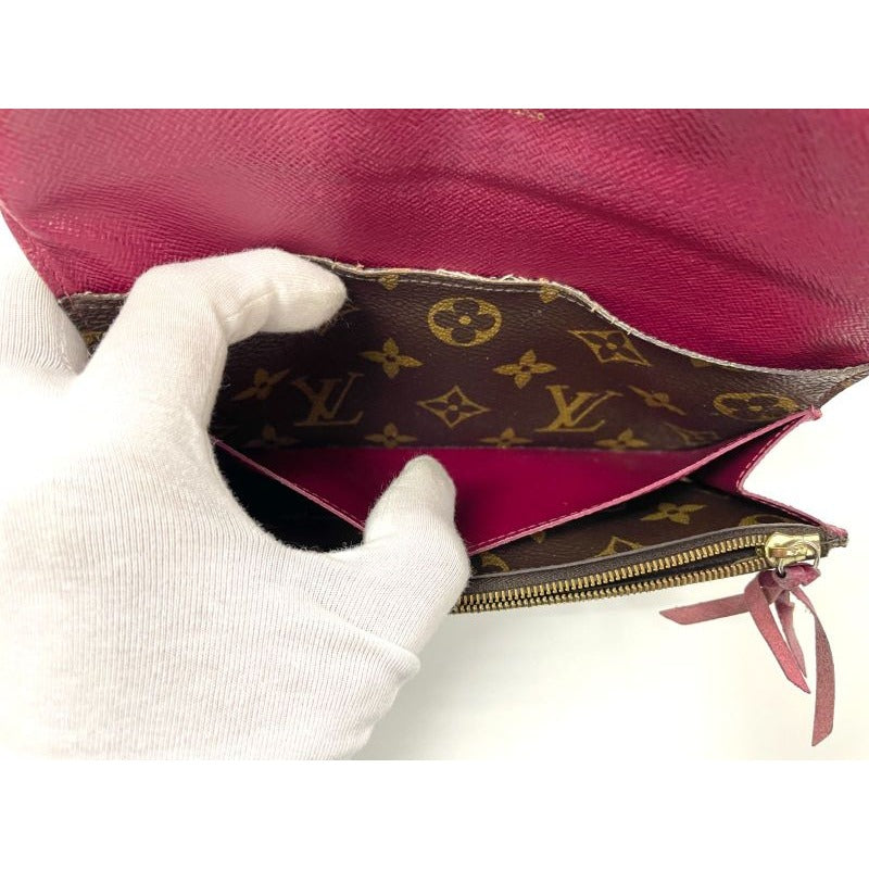 Louis Vuitton Monogram Portefeuille Emilie Zipper Long Wallet Brown — view 12