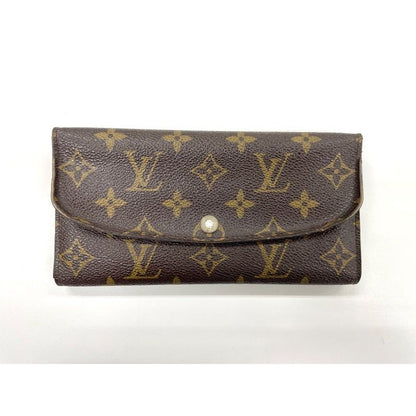 Louis Vuitton Monogram Portefeuille Emilie Zipper Long Wallet Brown