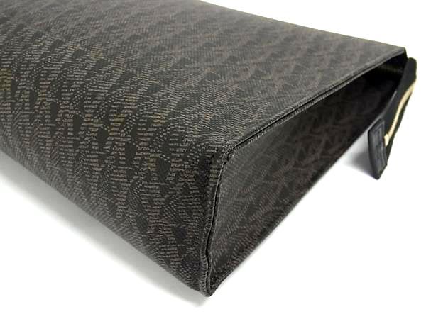 Saint Laurent PVC All Over Pattern Clutch Bag Second Bag Men's Black And