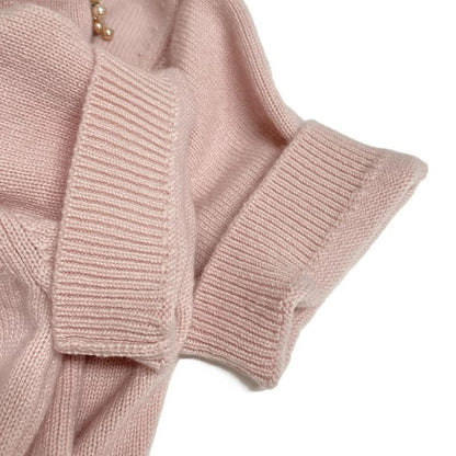 Chanel Cardigan Size 34 S Women - P72452 Light Pink Short Sleeves Sequin