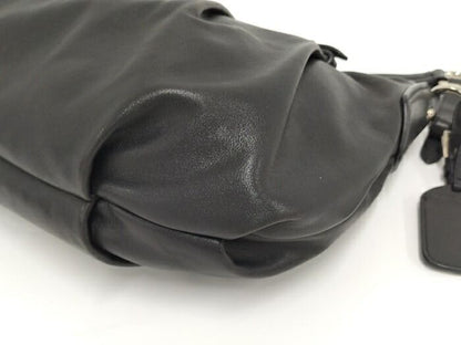 Prada One Shoulder Bag Leather Black Br3795