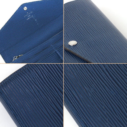 Louis Vuitton Epi Portefeuille Sara Bifold Long Wallet M60585 Andigo Blue