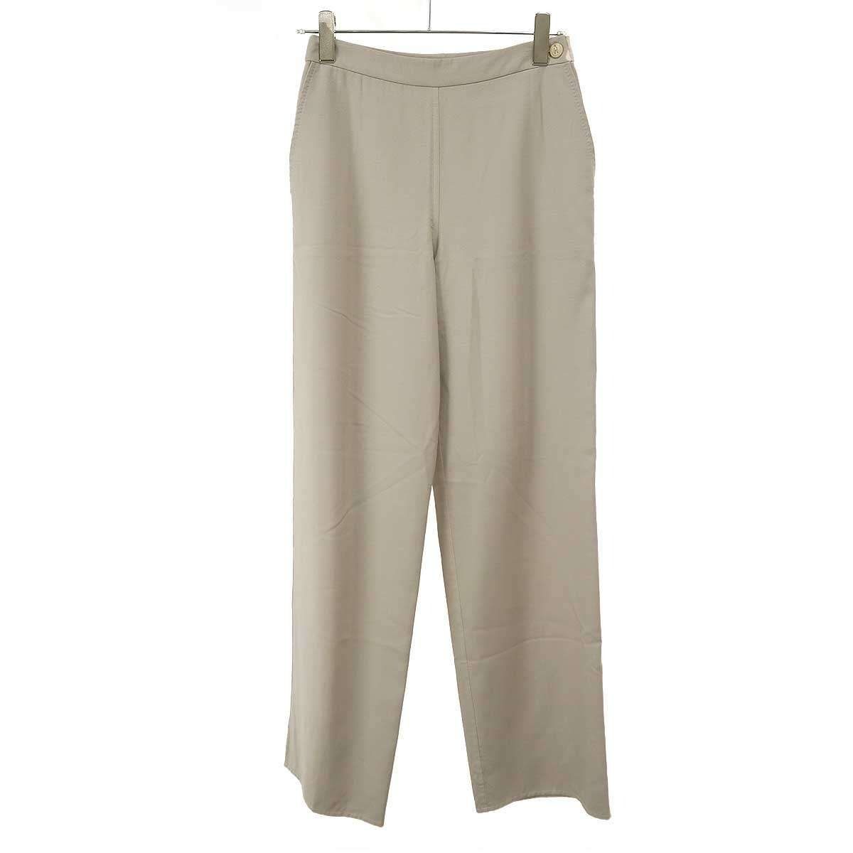 Hermes by Martin Margiela Wool Silk Trousers Pants Beige 38