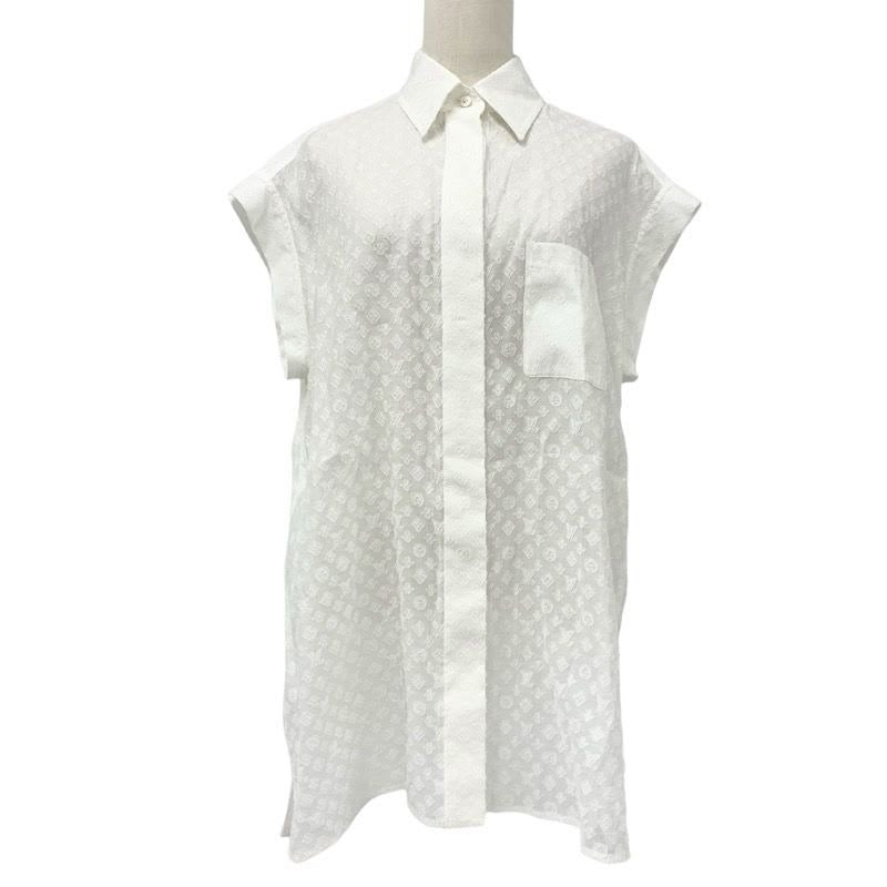 Louis Vuitton Top White Shirt Blouse Monogram