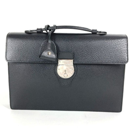 Gucci Handbag Logo Leather Black