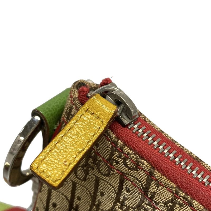 Dior/christian Dior Shoulder Bag Rasta Beige X Yellow X Multi Leather