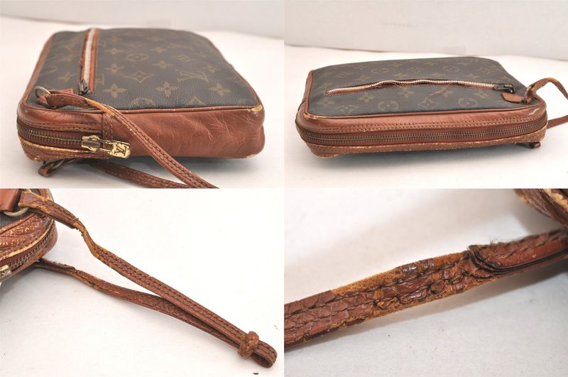 Louis Vuitton Monogram Pochette Sport Clutch Handbag Old Shape 3567n