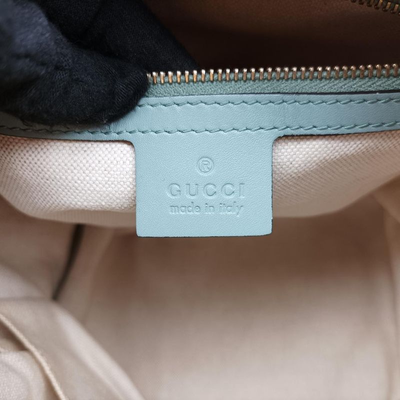 Guccisherry Line Blue And Beige And Multi-colored Canvas And Leather 247205e0131
