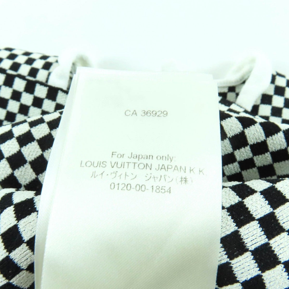 Louis Vuitton Rubber Logo Patch Short Sleeve Micro Check Mini Dress Black — view 11