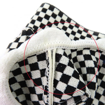 Louis Vuitton Rubber Logo Patch Short Sleeve Micro Check Mini Dress Black — view 12