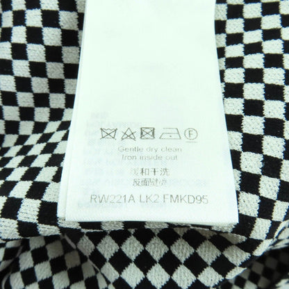 Louis Vuitton Rubber Logo Patch Short Sleeve Micro Check Mini Dress Black — view 8