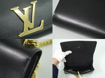 Authentic Louis Vuitton LV Pochette Louise MM Calf Leather Shoulder Bag