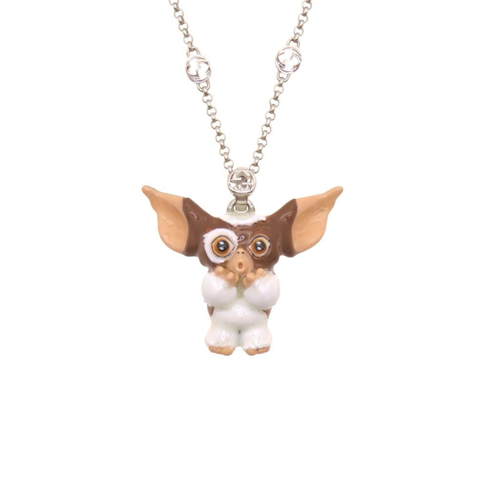 Gucci Gremlin Gizmo Necklace Brown White