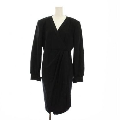Dior Dress Cache Knee Length Long Sleeve 9 Black YM