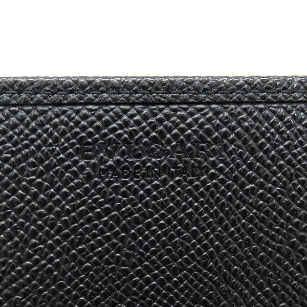 Bvlgari Card Case Bvlgari Man Leather Black Silver Hardware Black Card Holder