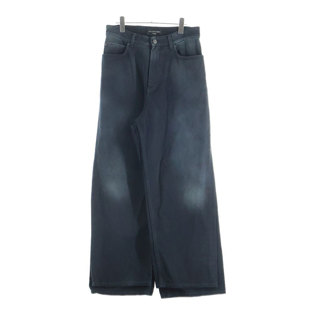 Balenciaga Double Front Wide Leg Jeans Pants