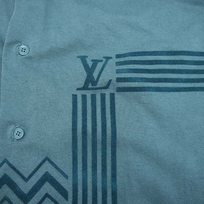 Louis Vuitton Karakoram Flock Print Jersey Shirt Short Sleeve Polo Shirt