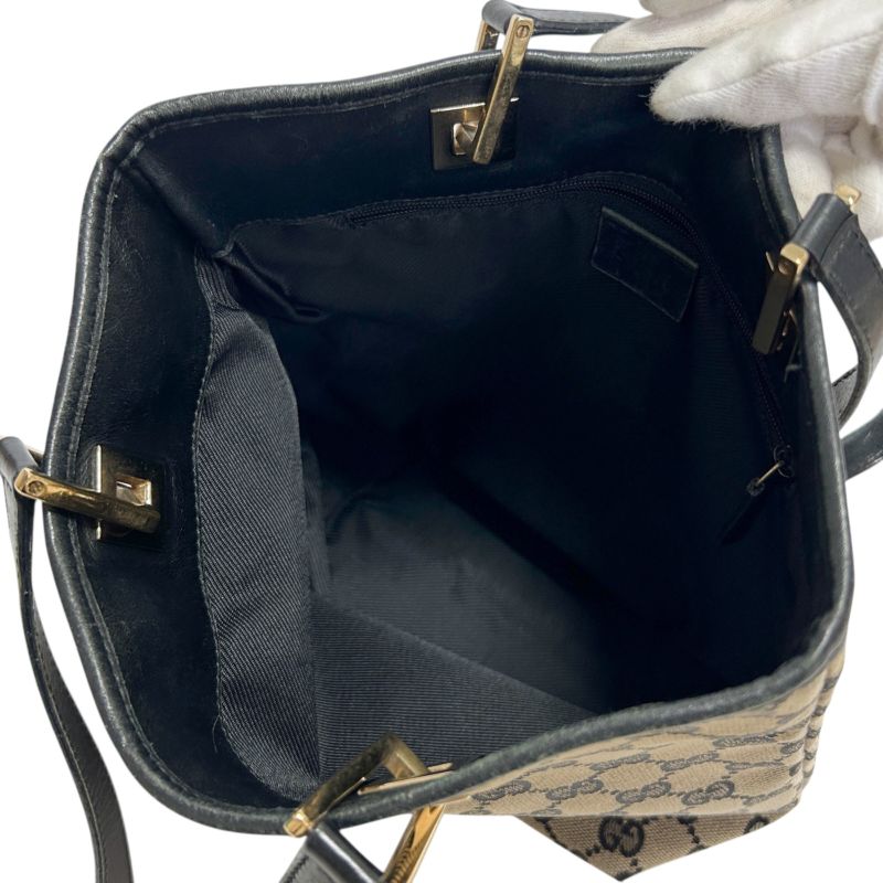 Gucci Mini Tote Bag GG Canvas Shoulder GG Pattern Black 21099