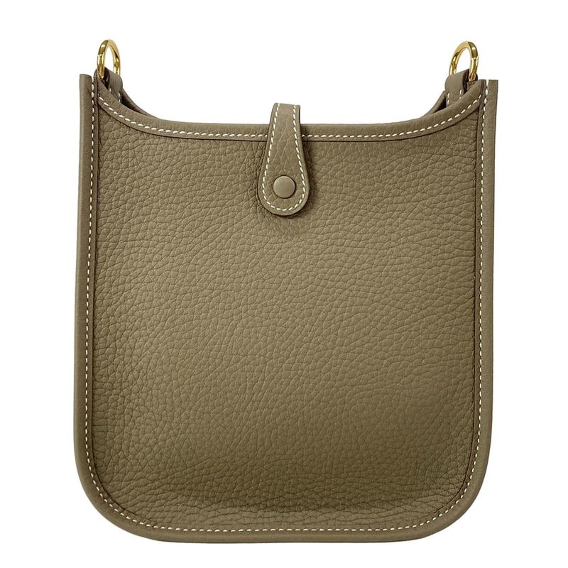 Hermes Shoulder Bag Evelyn Tpmamazon Etoupe × Blue Indigo Gold Hardware