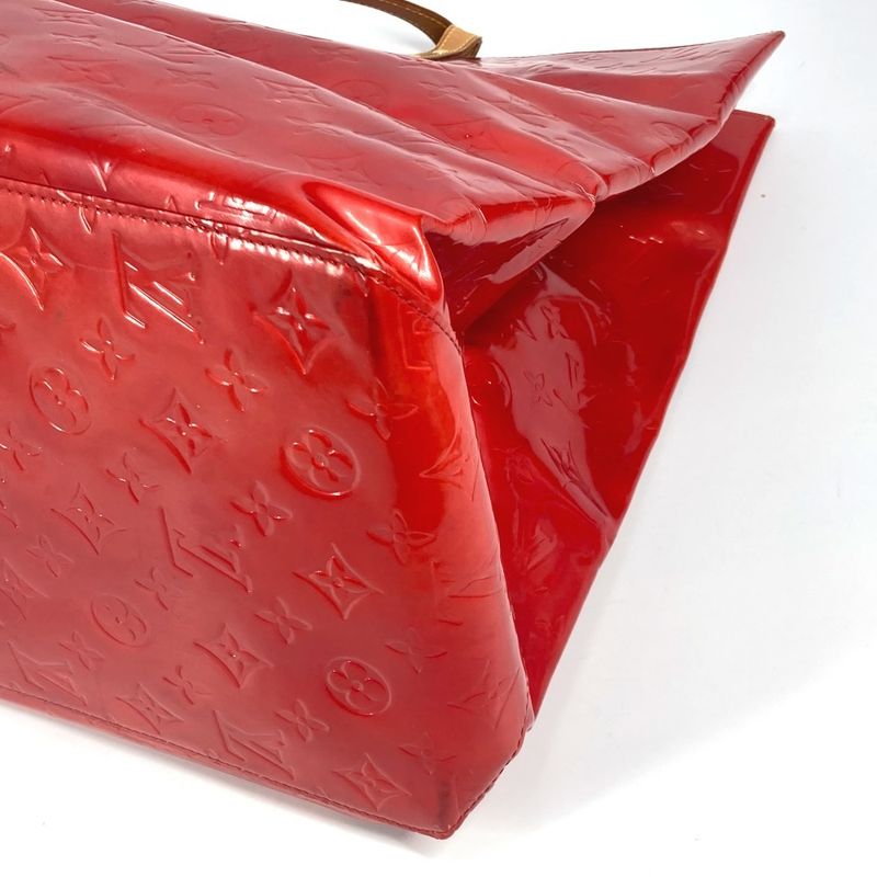 Louis Vuitton Shoulder Bag Reed GM M91084 Monogram Vernis Canvas Rouge Red