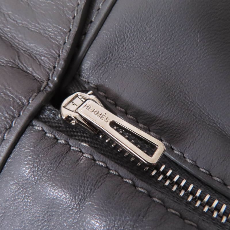 Hermes 2021 Lamb Leather Shorts With D-can Bottoms Gray 38 Made In Italy