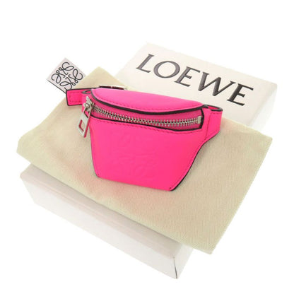 Loewe Leather Pink Coin Case Ankle Pouch Wallet 1448 Loewe