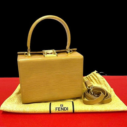 Fendi Logo Hardware Epi Leather 2-Way Mini Handbag Shoulder Bag