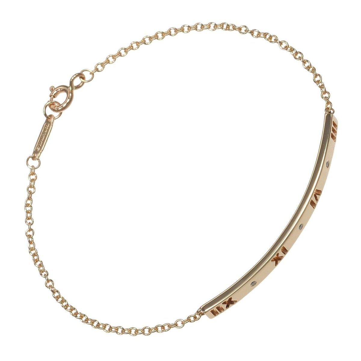 Tiffany & Co Atlas Pink Gold Diamond Bracelet