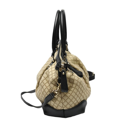 Gucci 2-way Shoulder Bag Diamante Black And Beige