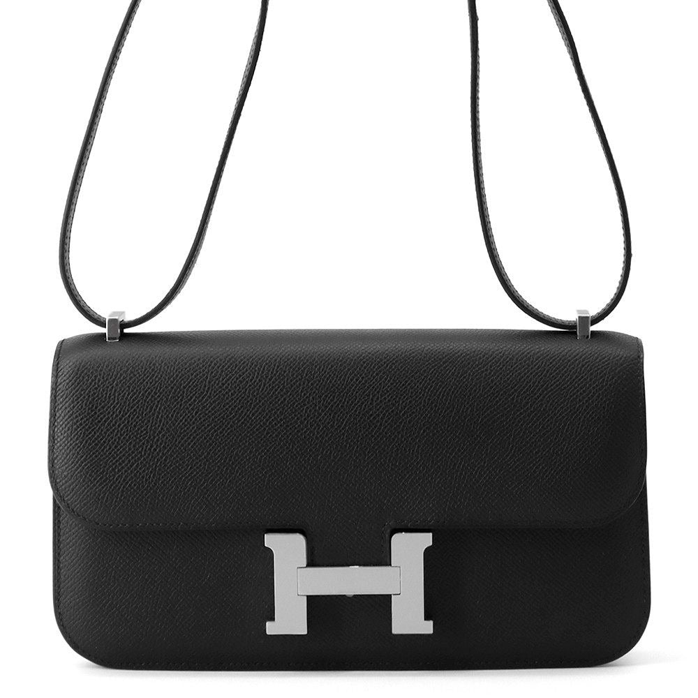 Hermes Constance Elan Miroir Black Silver Epsom