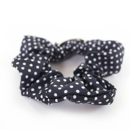 Prada Triangle Logo Plate Tessuto Dot Pattern Scrunchie Hair — view 4