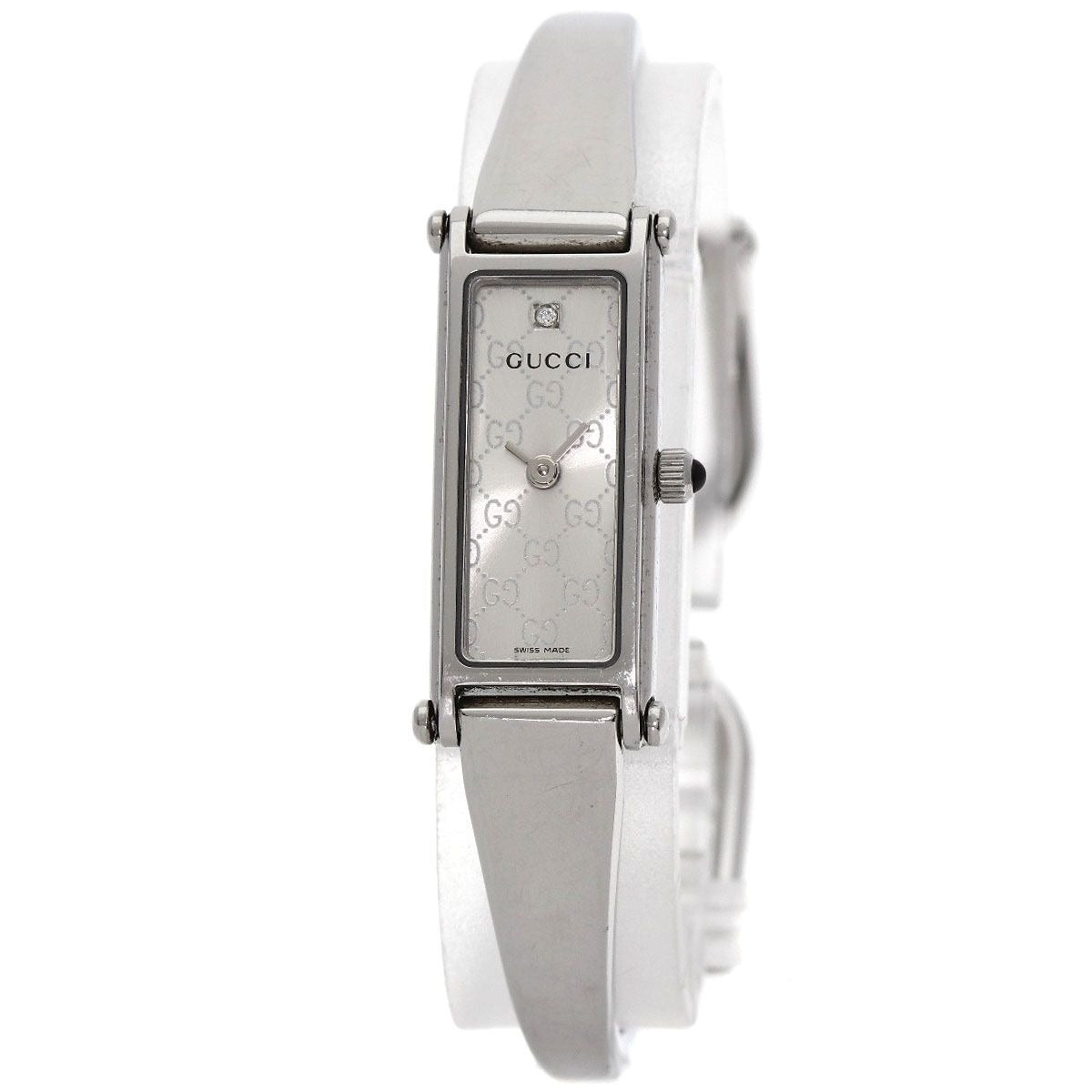 Gucci GG Square Face Bangle Watch SS