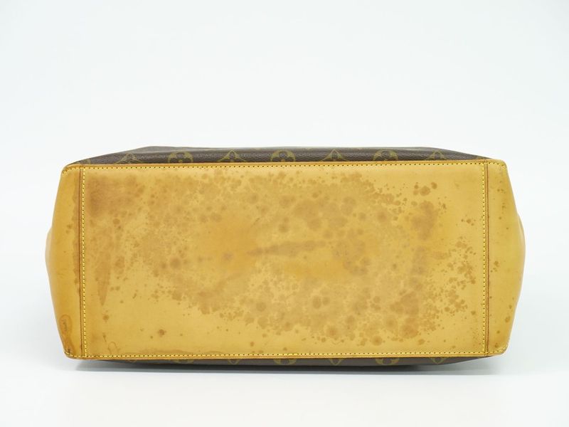 Authentic Louis Vuitton LV Cabas Mezzo Monogram Shoulder Bag Tote Bag Brown