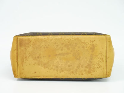 Authentic Louis Vuitton LV Cabas Mezzo Monogram Shoulder Bag Tote Bag Brown