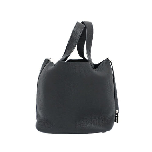 Hermes Picotin Lock MM Handbag Black Silver Manufactu