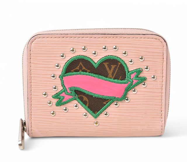 Louis Vuitton Wallet Fold Coin Case Zippy Coin Purse M63723 LV Stories Rose