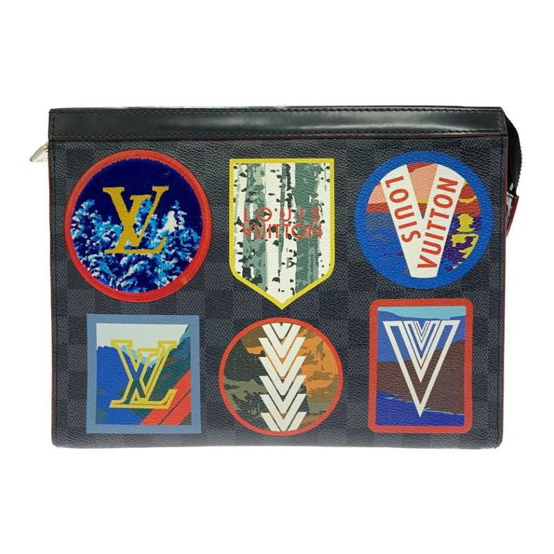 Louis Vuitton N60134 Damier Graphite PVC Pochette Voyage MM Black 359654 Second