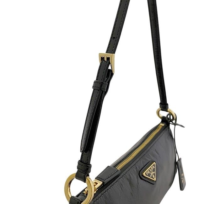 Prada Semi Shoulder Bag Black NERO Reedition2002