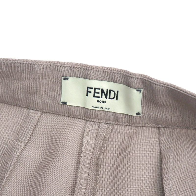 2023Fendi Shorts Size 36 FF Embroidery Double F Half Pants Made In Italy