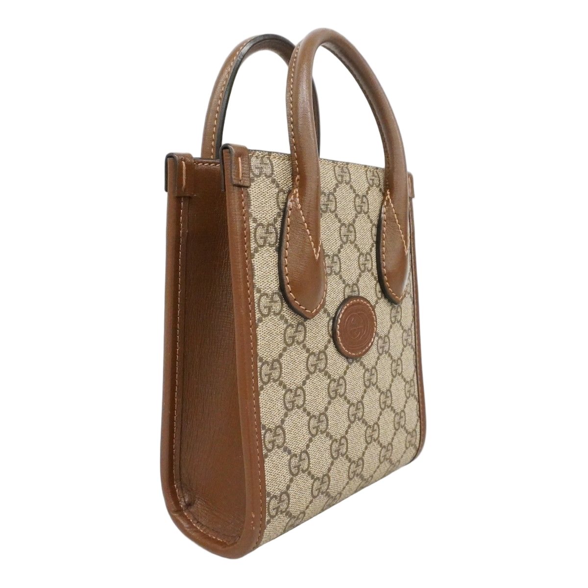 Gucci Handbag GG Supreme Beige Brown Gold 2-Way — view 2