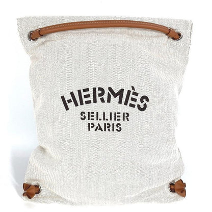 Hermes Backpack Aline MM Toile Chevron Beige